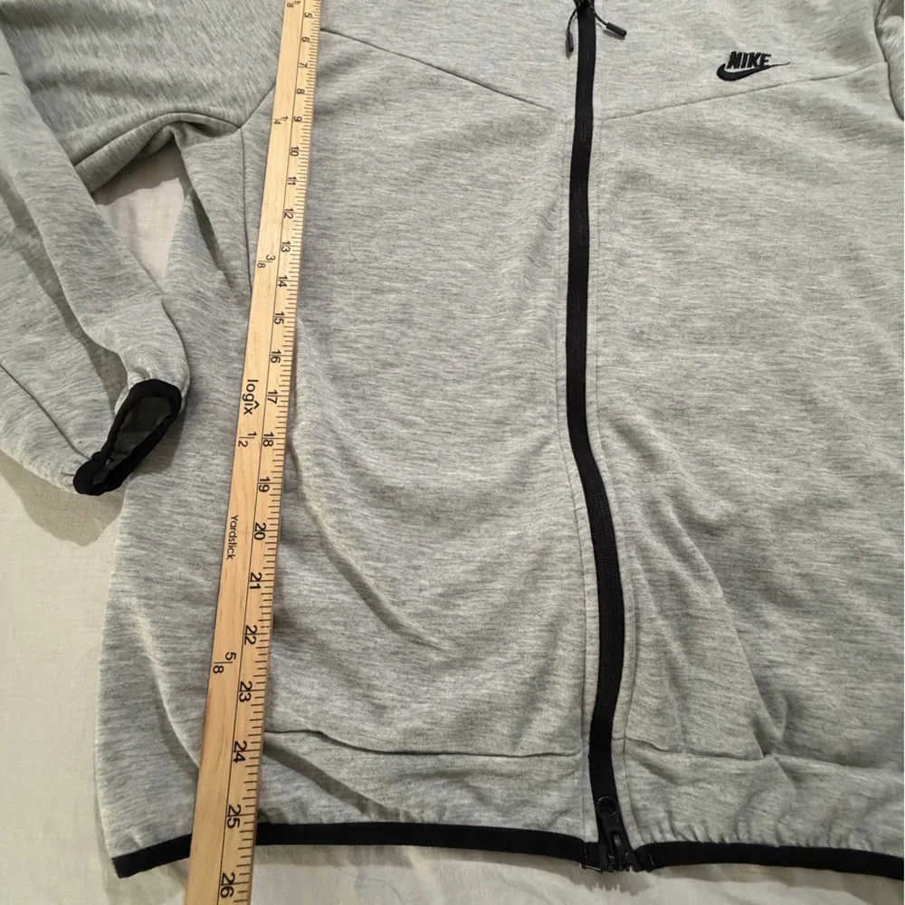 Nike Tech Fleece Full Zip Hoodie Light Gray Men Size L Casual Athletic - Picture 7 of 9